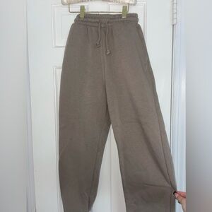 zara joggers brown